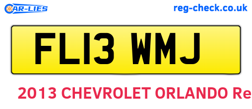 FL13WMJ are the vehicle registration plates.