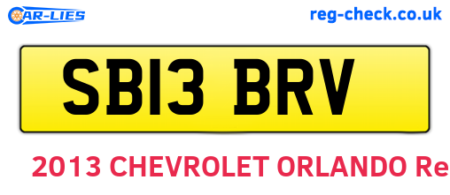 SB13BRV are the vehicle registration plates.