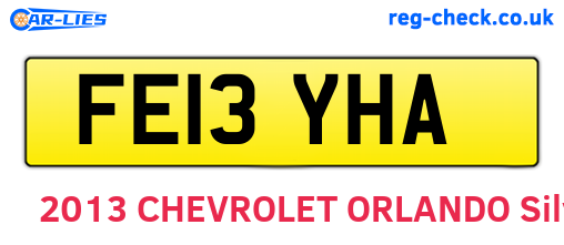 FE13YHA are the vehicle registration plates.