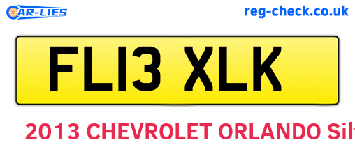 FL13XLK are the vehicle registration plates.