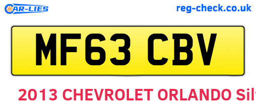 MF63CBV are the vehicle registration plates.