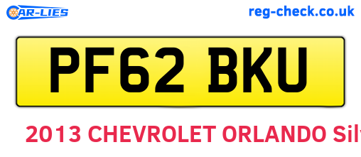PF62BKU are the vehicle registration plates.