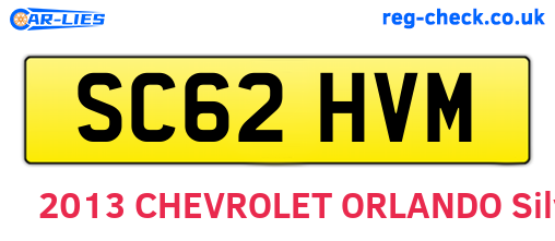 SC62HVM are the vehicle registration plates.