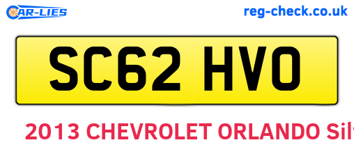 SC62HVO are the vehicle registration plates.