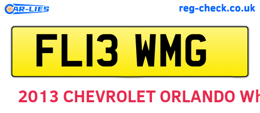 FL13WMG are the vehicle registration plates.