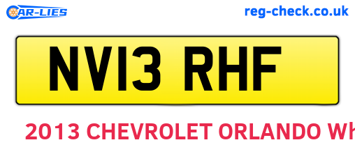 NV13RHF are the vehicle registration plates.