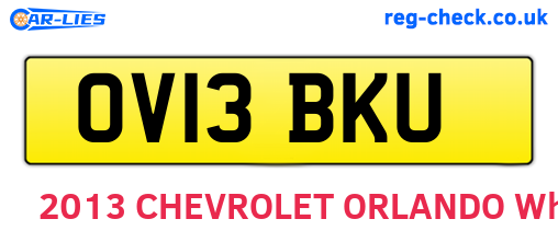 OV13BKU are the vehicle registration plates.