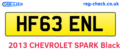 HF63ENL are the vehicle registration plates.