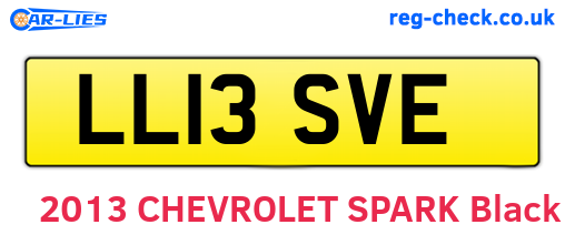 LL13SVE are the vehicle registration plates.