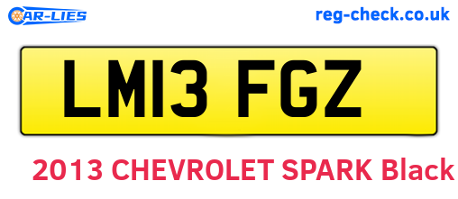 LM13FGZ are the vehicle registration plates.