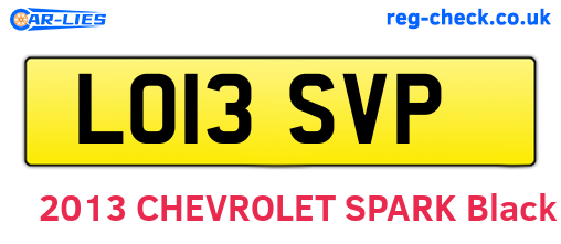 LO13SVP are the vehicle registration plates.