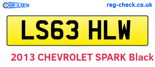 LS63HLW are the vehicle registration plates.
