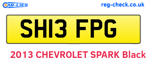 SH13FPG are the vehicle registration plates.