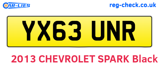 YX63UNR are the vehicle registration plates.