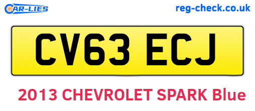 CV63ECJ are the vehicle registration plates.
