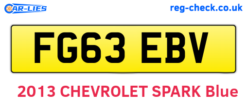 FG63EBV are the vehicle registration plates.