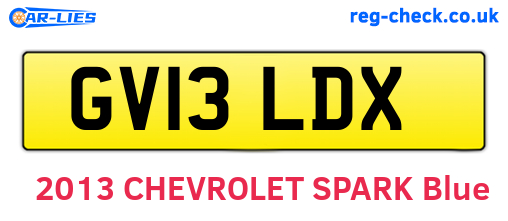 GV13LDX are the vehicle registration plates.