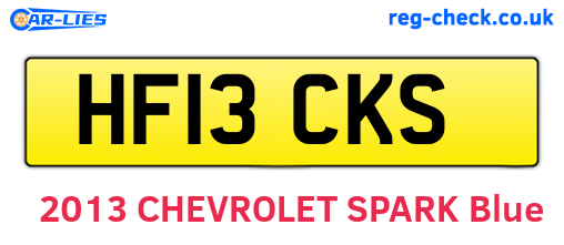 HF13CKS are the vehicle registration plates.