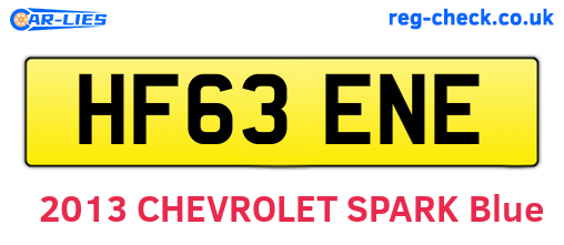 HF63ENE are the vehicle registration plates.