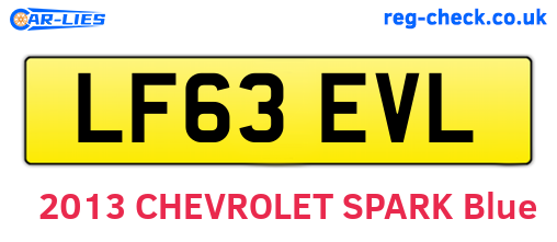 LF63EVL are the vehicle registration plates.