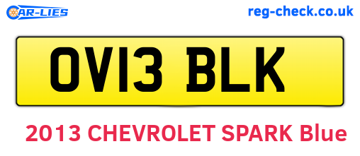 OV13BLK are the vehicle registration plates.