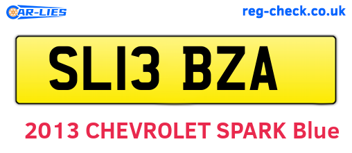 SL13BZA are the vehicle registration plates.