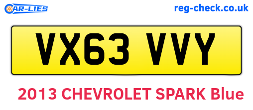 VX63VVY are the vehicle registration plates.