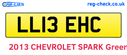 LL13EHC are the vehicle registration plates.