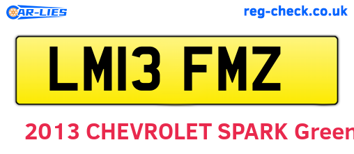 LM13FMZ are the vehicle registration plates.