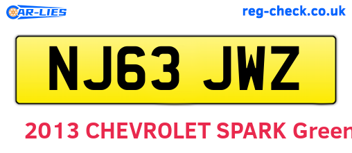 NJ63JWZ are the vehicle registration plates.