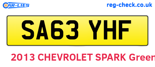 SA63YHF are the vehicle registration plates.