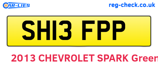 SH13FPP are the vehicle registration plates.