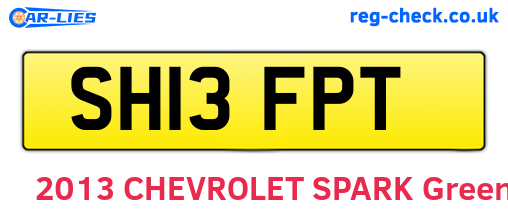 SH13FPT are the vehicle registration plates.