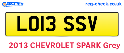 LO13SSV are the vehicle registration plates.