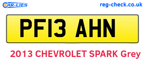 PF13AHN are the vehicle registration plates.