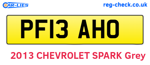 PF13AHO are the vehicle registration plates.