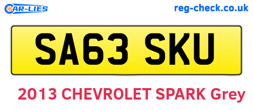 SA63SKU are the vehicle registration plates.