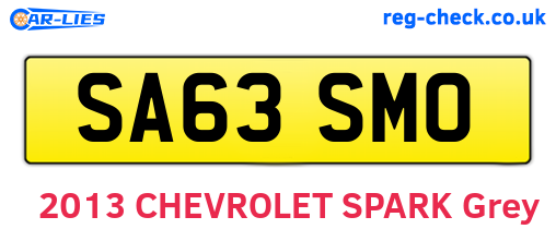 SA63SMO are the vehicle registration plates.