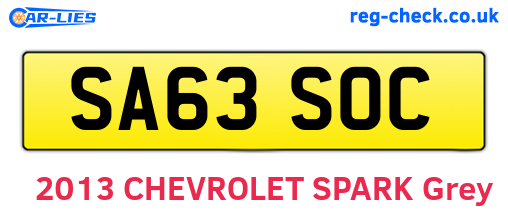 SA63SOC are the vehicle registration plates.
