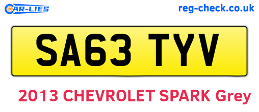 SA63TYV are the vehicle registration plates.