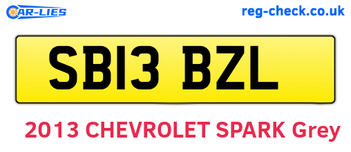 SB13BZL are the vehicle registration plates.
