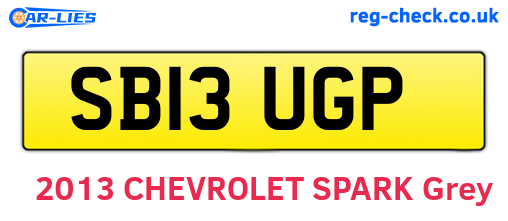 SB13UGP are the vehicle registration plates.