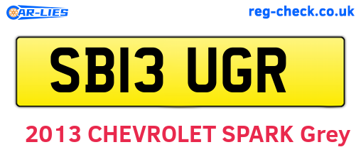 SB13UGR are the vehicle registration plates.