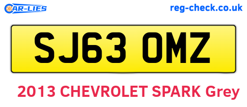 SJ63OMZ are the vehicle registration plates.