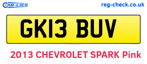 GK13BUV are the vehicle registration plates.