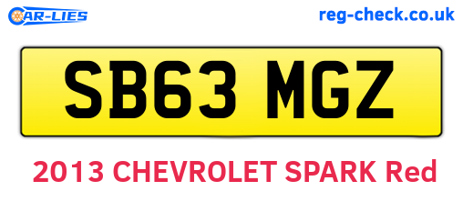 SB63MGZ are the vehicle registration plates.