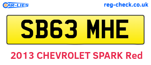 SB63MHE are the vehicle registration plates.