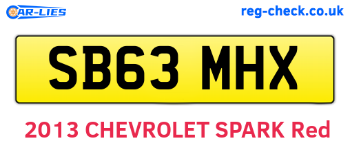 SB63MHX are the vehicle registration plates.