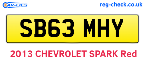 SB63MHY are the vehicle registration plates.