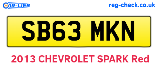 SB63MKN are the vehicle registration plates.